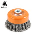 Tipo durevole a tazza a tazza di filo annodata intrecciata da 4 pollici